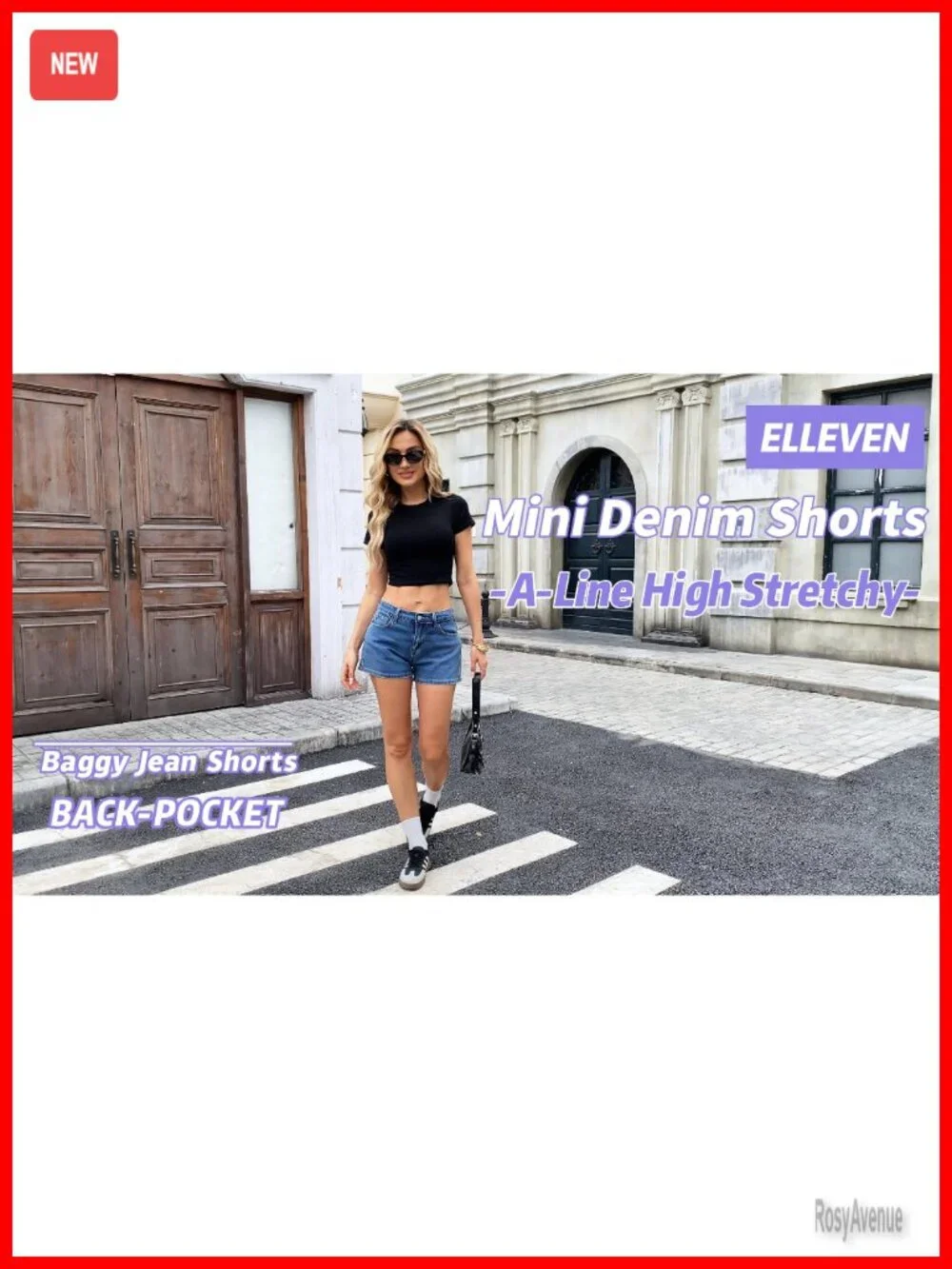 Baggy Jean Shorts for Women A-Line High Stretch Denim Jorts Summer Casual Loose